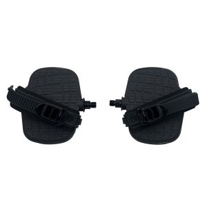 Life Fitness Bike Pedals - 9/16" W/Auto Adjustable PU Strap Grey